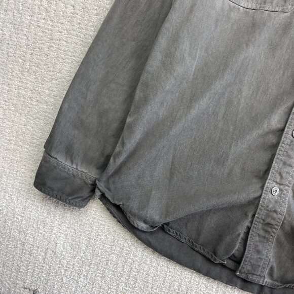 Y2K Harley-Davidson Men’s Gray Denim Button Shirt Embroidered Logo Patches Read - Picture 5 of 15